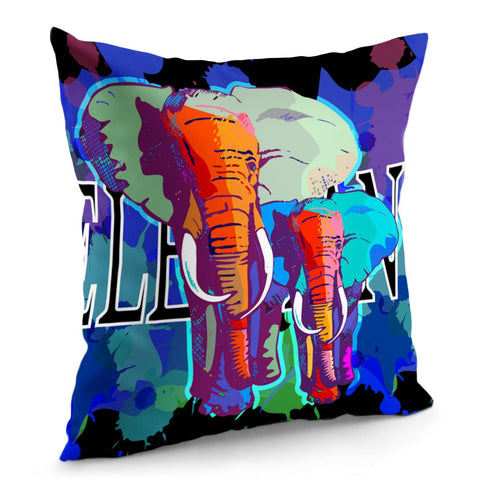 Image of Double Elephant Pillow Cover