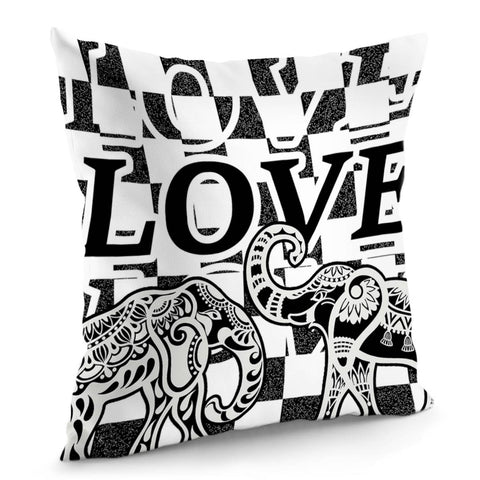 Image of Double Elephant Pillow Cover