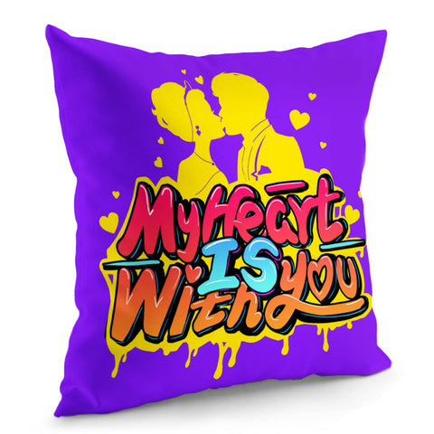 Image of Love Slogan Pillow Cover