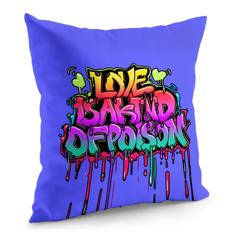 Image of Love Slogan Pillow Cover