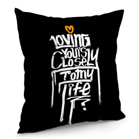 Image of Love Slogan Pillow Cover