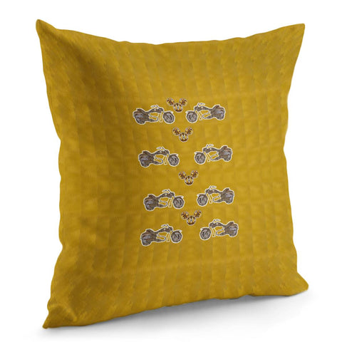 Image of Motorcycles And Ornate Mouses Pillow Cover