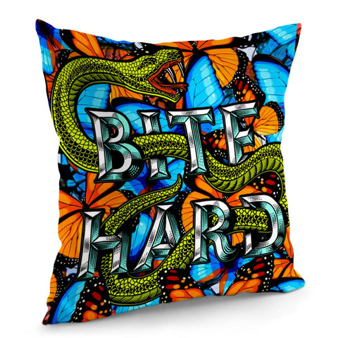 Image of Snake And Butterfly Pillow Cover