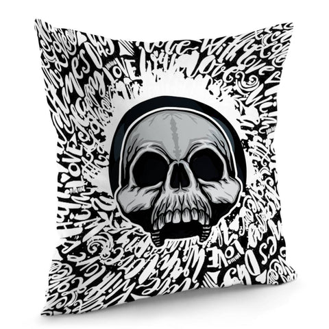 Image of Graffiti Skull Pillow Cover