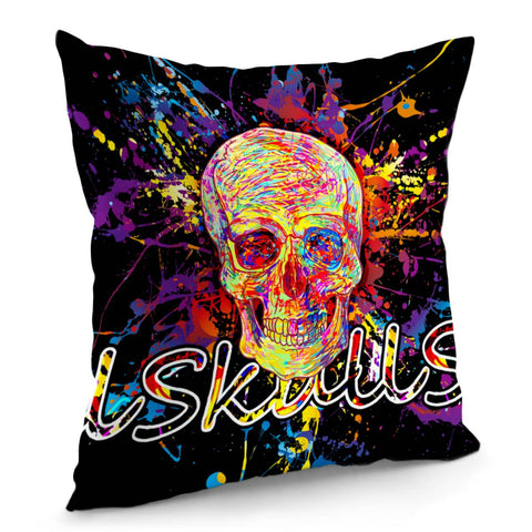 Image of Graffiti Skull Pillow Cover