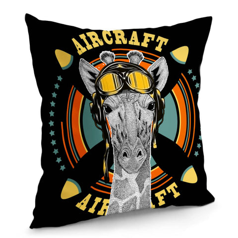 Image of Pilot And Giraffe Pillow Cover