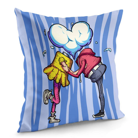 Image of Creative Love Pattern Pillow Cover