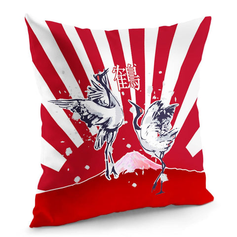 Image of Crane Pillow Cover