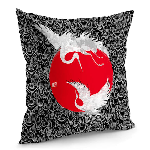 Image of Crane Pillow Cover