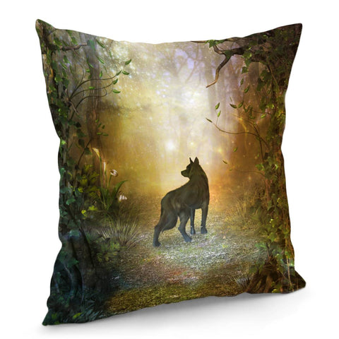 Image of The Lonely Wolf Pillow Cover