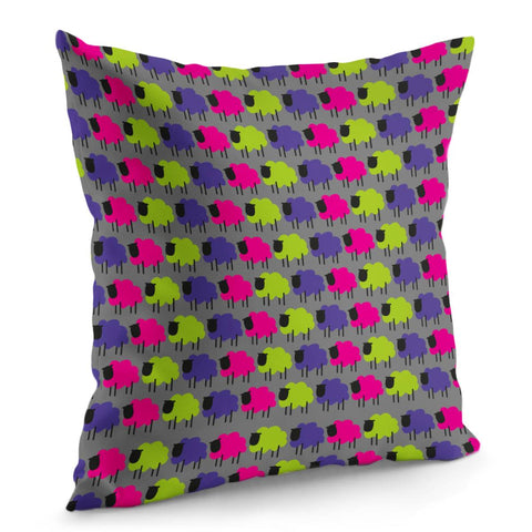 Image of Colourful Sheep Pillow Cover