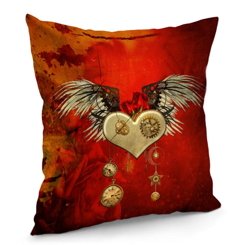 Image of Steampunk Heart Pillow Cover