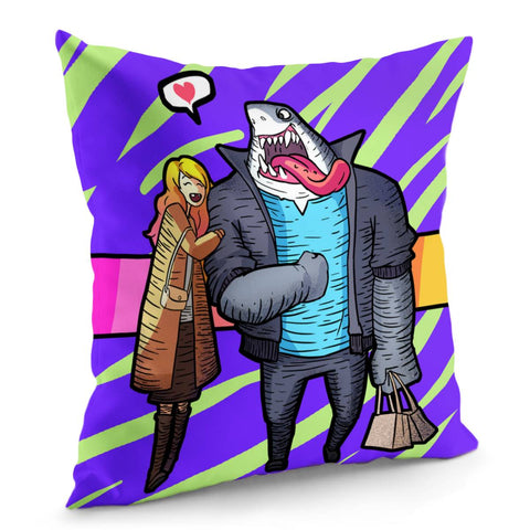 Image of Lovers Illustration Pillow Cover