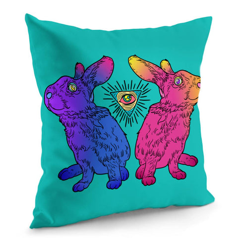 Image of Rabbit Pillow Cover