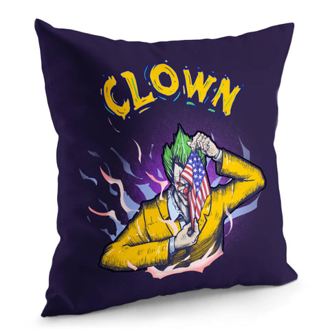 Image of American Clown Pillow Cover