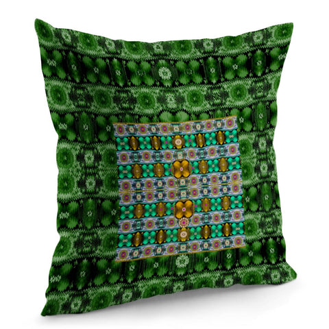 Image of Ribbons And Flowers Pillow Cover