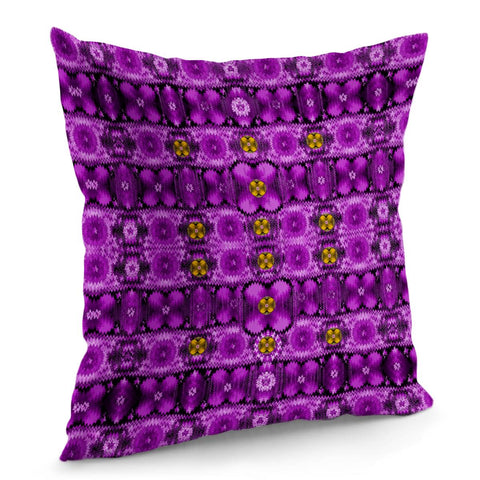 Image of Decorative Purple Floral Pillow Cover