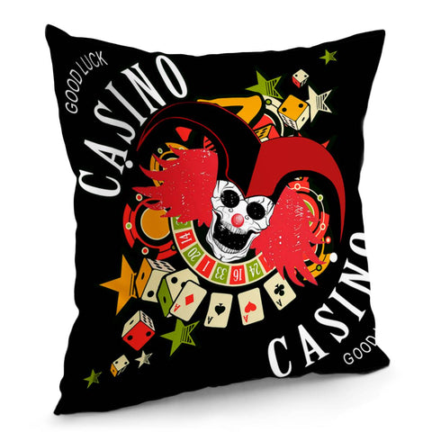 Image of Clown And Skull Pillow Cover