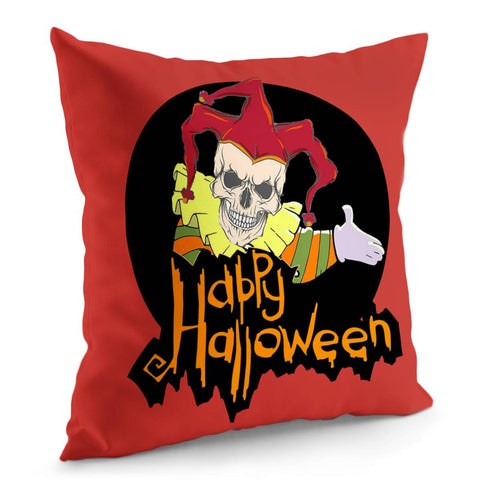 Image of Clown And Skull Pillow Cover