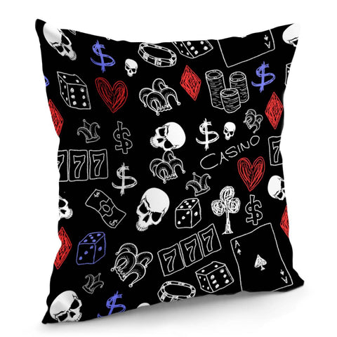 Image of Clown And Skull Pillow Cover