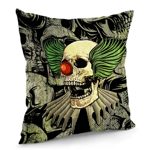 Image of Clown And Skull Pillow Cover