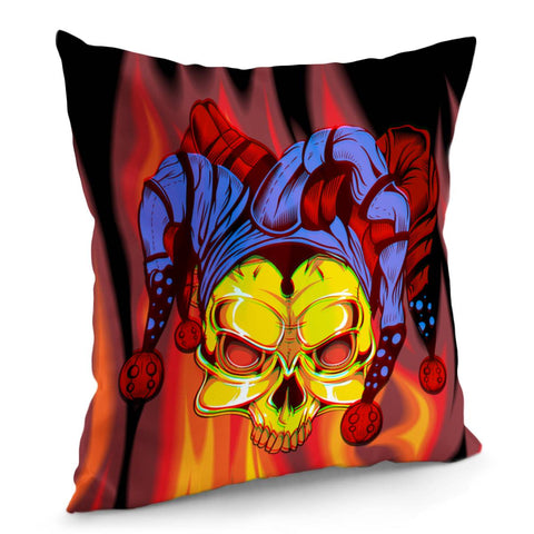 Image of Clown And Skull Pillow Cover