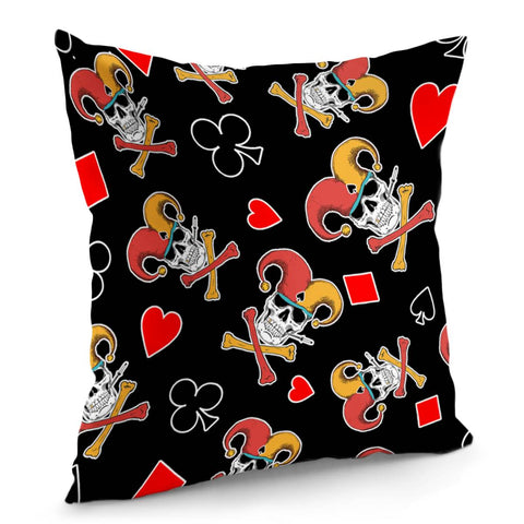 Image of Clown And Skull Pillow Cover