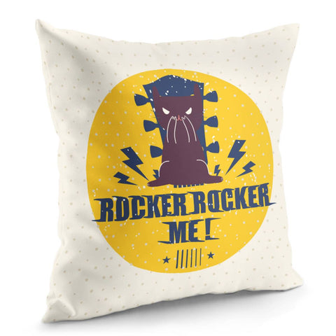 Image of Rock Cat Pillow Cover