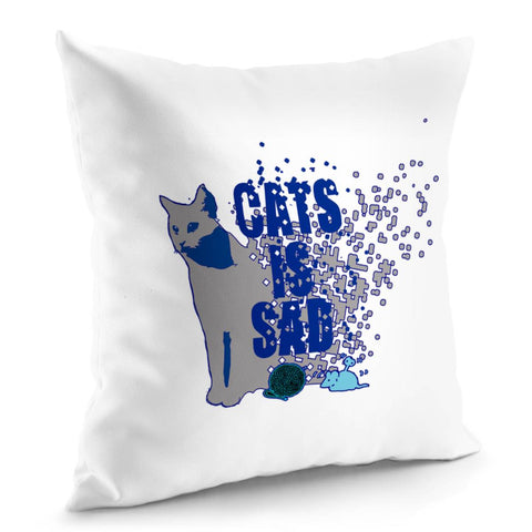 Image of Dissipated Cats And Mice And Yarn Balls And Fonts Pillow Cover