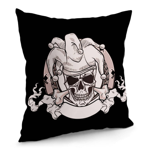 Image of Clown And Skull Pillow Cover