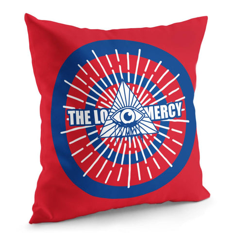 Image of Bible Triangle Eye And Ring And Light And Font Pillow Cover