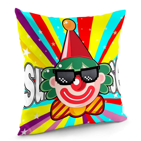 Image of Cartoon Clown Pillow Cover