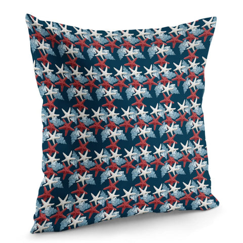 Image of Seashells And Starfish Pillow Cover