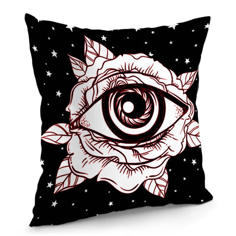 Image of Flowers And Eyes Pillow Cover