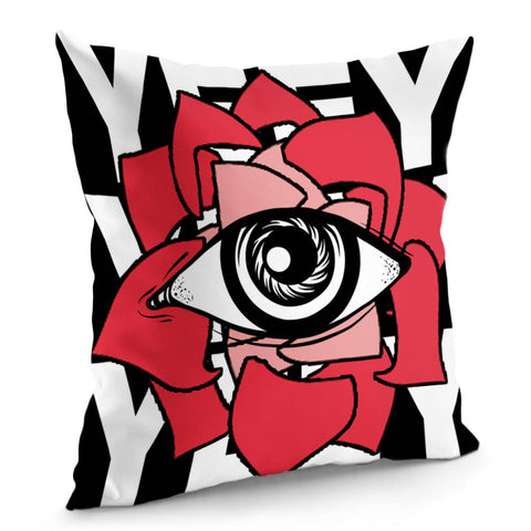 Image of Flowers And Eyes Pillow Cover