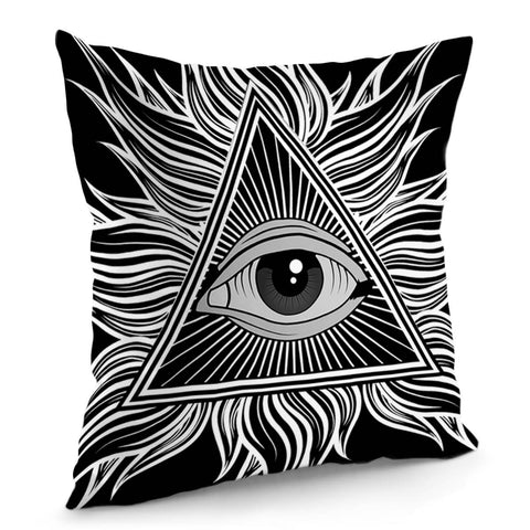 Image of Flowers And Eyes Pillow Cover
