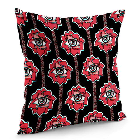 Image of Flowers And Eyes Pillow Cover