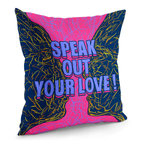 Image of Love Slogan Pillow Cover