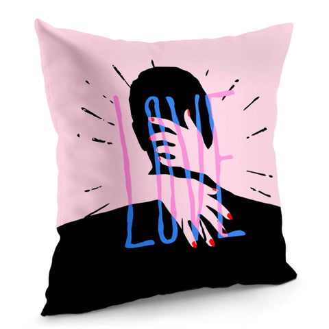 Image of Love Slogan Pillow Cover