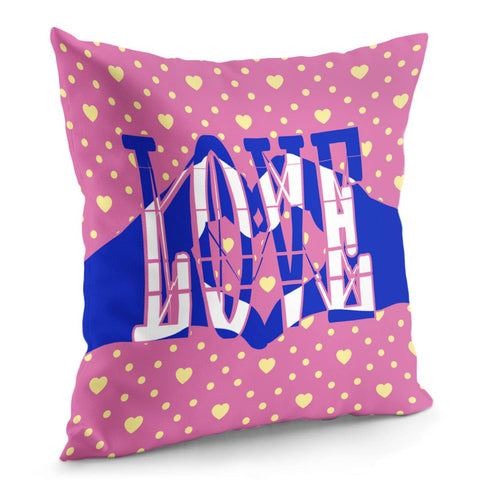 Image of Love And Fonts And Hands And Spots Pillow Cover