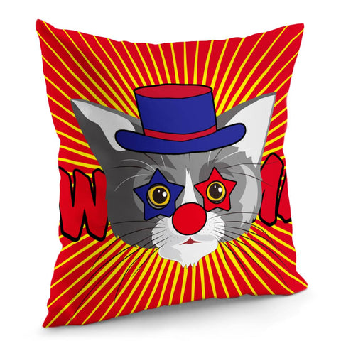 Image of Clown And Animal Pillow Cover