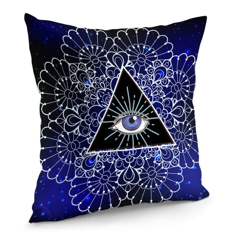 Image of Eyes And Flowers Pillow Cover