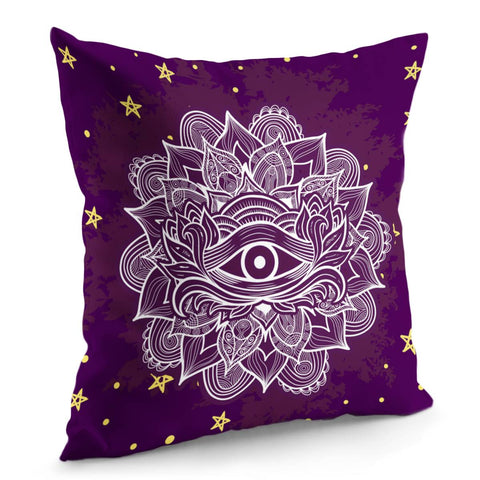 Image of Eyes And Flowers Pillow Cover