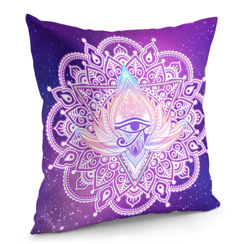 Image of Eyes And Flowers Pillow Cover