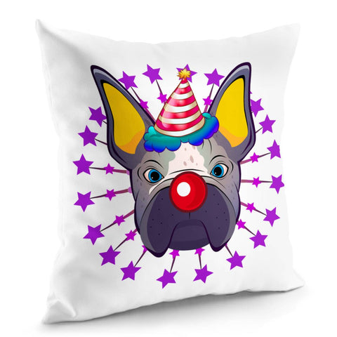 Image of Clown And Dog Pillow Cover