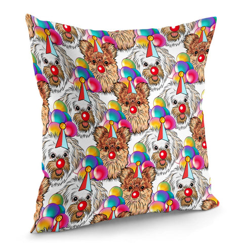 Image of Clown And Dog Pillow Cover