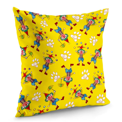 Image of Clown And Animal Pillow Cover