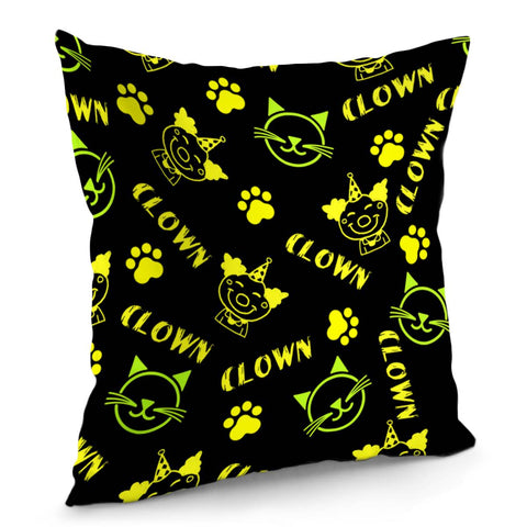 Image of Clown And Animal Pillow Cover