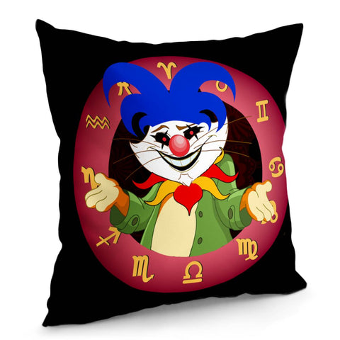 Image of Clown And Animal Pillow Cover