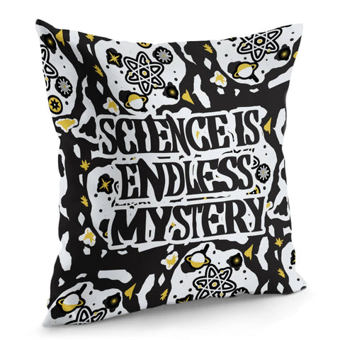 Image of Einstein Quotes And Quantum And Planet And Stars And Fonts Pillow Cover